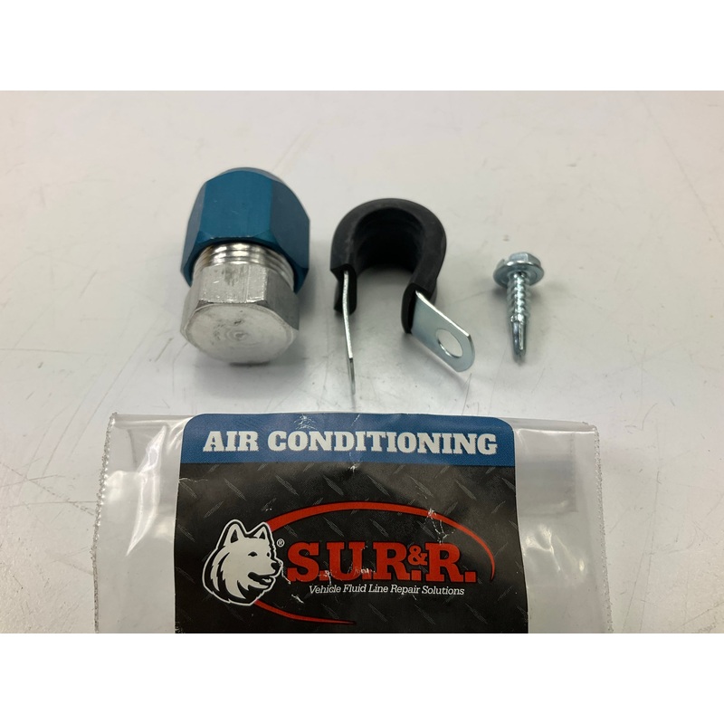 SUR-R AC12MCB Straight 12mm A/C Compression Metric Block Off Fitting Kit