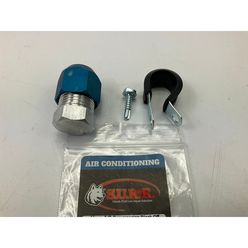 Sur-r AC15MCB Straight 15mm A/C Compression Metric Block Off Fitting Kit