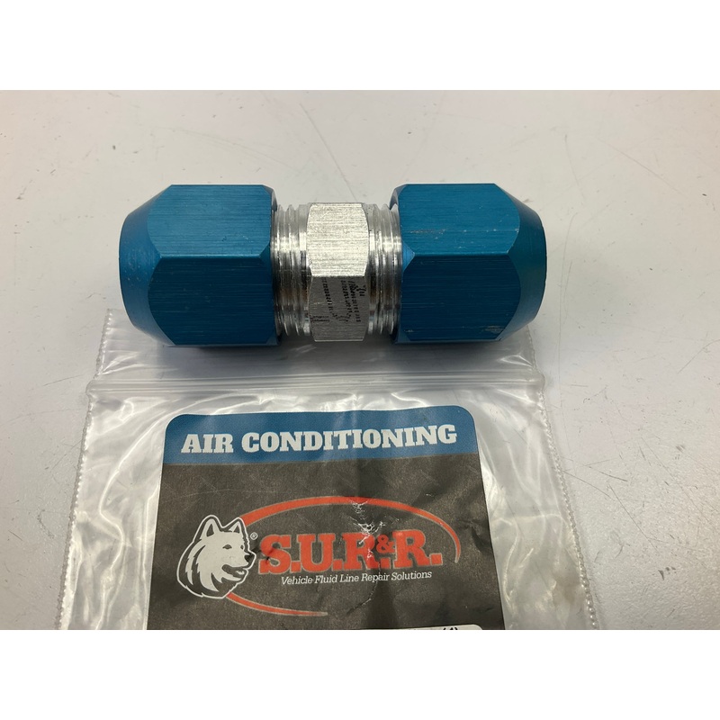 SUR-R AC16M 16mm Straight A/C Compression Union Fitting - Quick A/C Line Repair