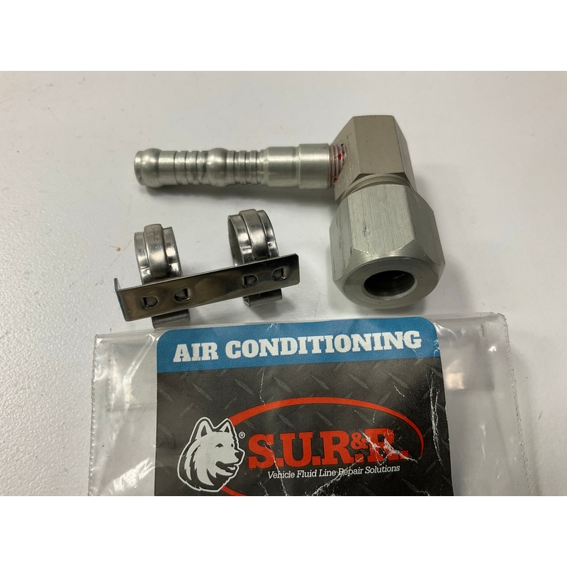 Sur&R AC2638 #6 A/C Hose To 90 3/8'' Compression Union Fitting Adapter