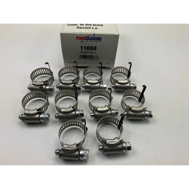 (10) Four Seasons 11068 A/C Refrigerant Hose Fitting Clamp For #6, #8 A/C Hose
