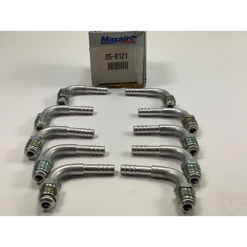 (10) Max Air 05-8121 A/C Fitting, 1/2'' X #8 Hose, Male Flare 90 Degree