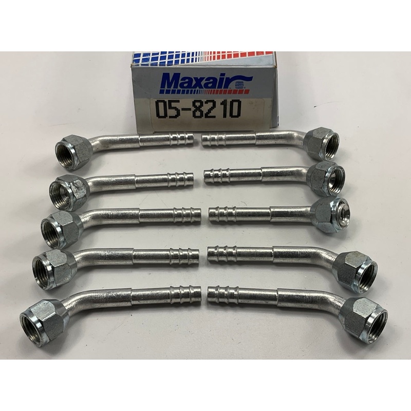 (10) Max Air 05-8210 A/C Fitting, 3/8'' X #6 Hose Size, Female Flare, 45 Degrees