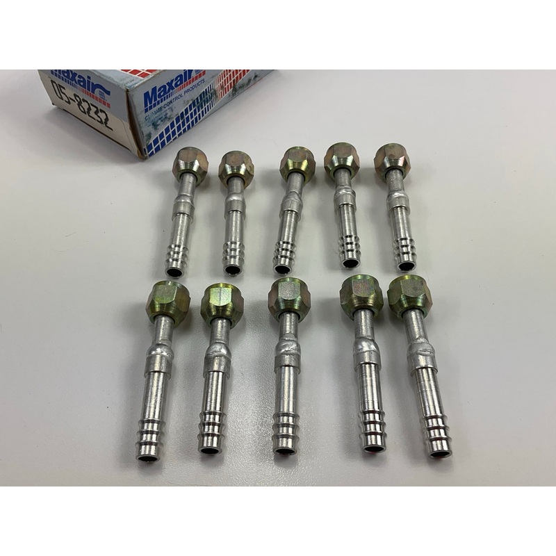 (10) Max Air 05-8232 A/C Fitting, 3/8'' X #8 Hose Size, Female Flare Straight