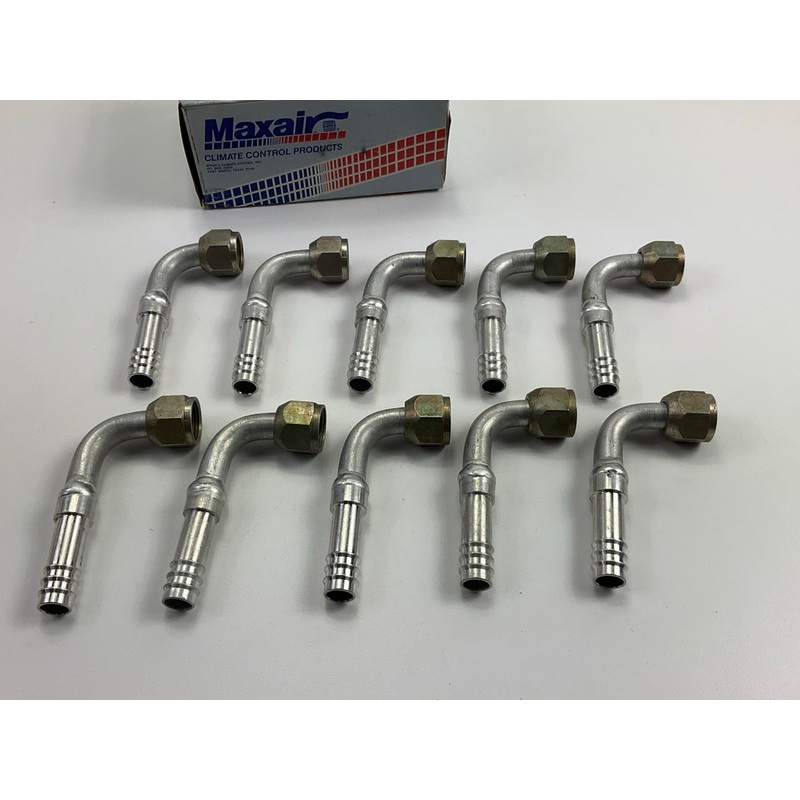 (10) Max Air 05-8241 A/C Fitting, 1/2'' X #10 Hose Size, Female Flare 90 Degrees