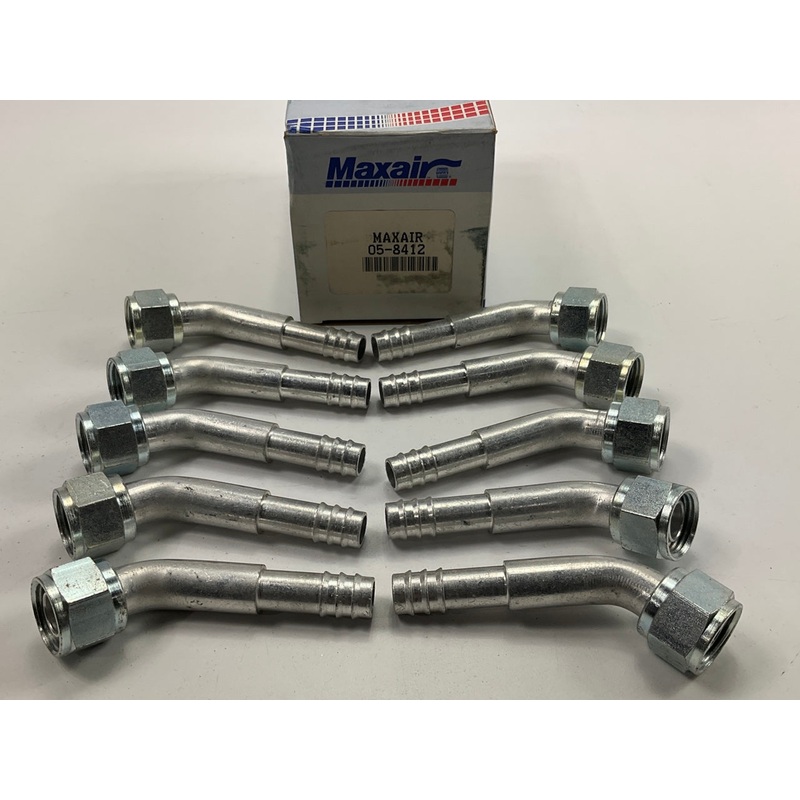 (10) Max Air 05-8412 A/C Fitting, 5/8'' X #10 Hose Size, Female O-Ring 45 Degree