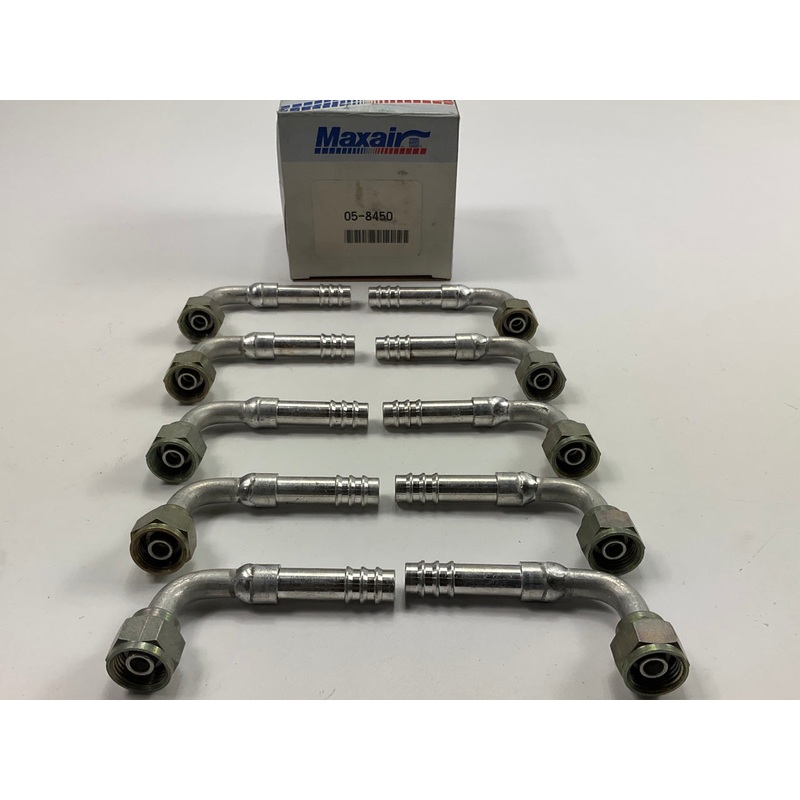 (10) Max Air 05-8450 A/C Fitting, 3/8'' X  #8 Hose Size Female O-Ring 90 Degrees