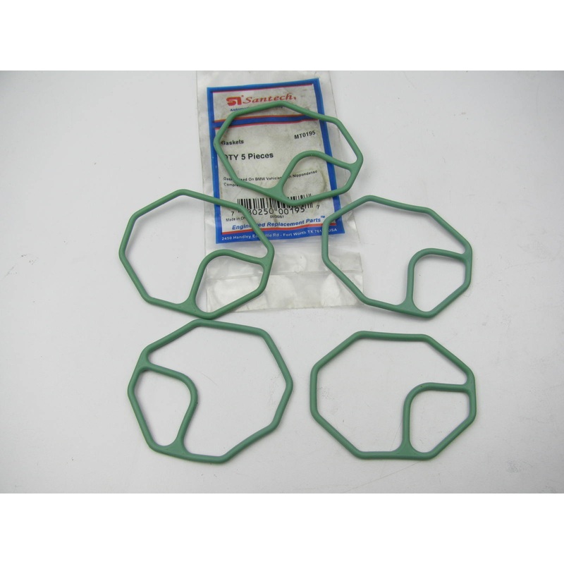 (5) Santech MT0195 A/C Compressor Manifold Gasket For 10PA15C 10PA17C BMW