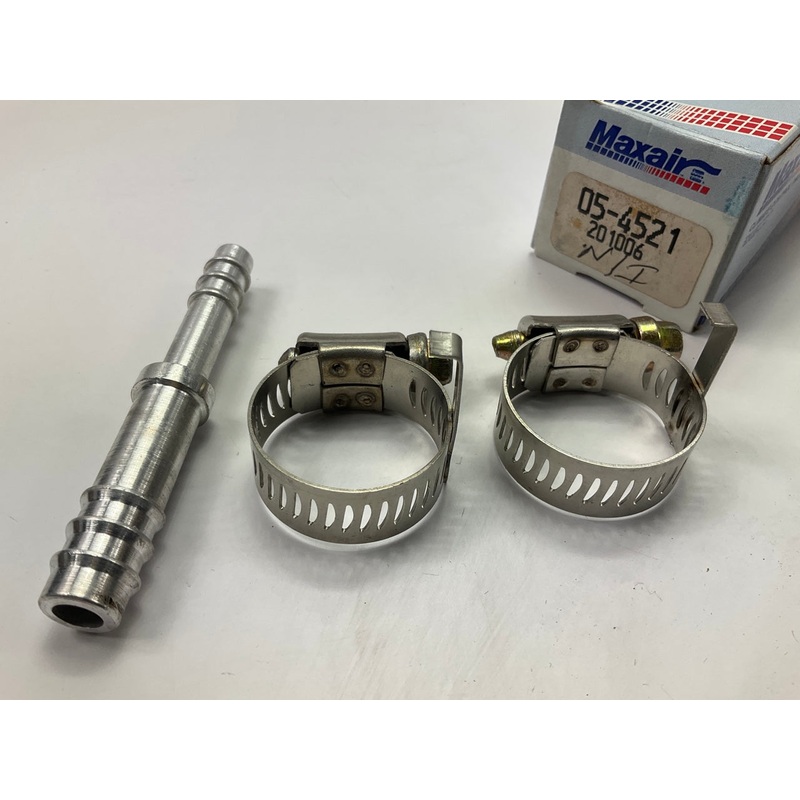 A/C Hose Barb Straight Splice Push In Fitting Adapter Size 8 To Size 6 Hose