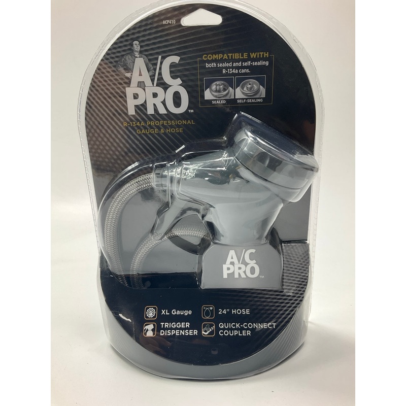 A/C PRO AC Pressure Gauge 24'' Hose Car Air Conditioning Freon Check For 134 Type