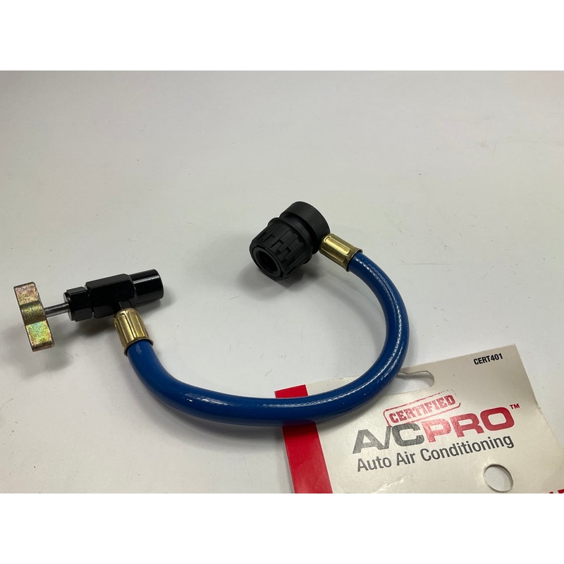 Ac Pro CERT401 Reuseable A/C Recharge Hose For 134 Self-selaing Cans