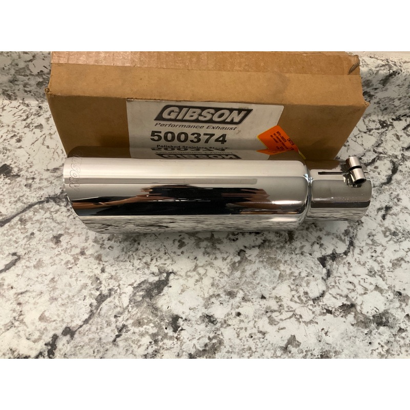 Gibson 500374 Polished Stainless Steel Exhaust Tip, 2.5'' Inlet, 3.5'' Outlet, 12''