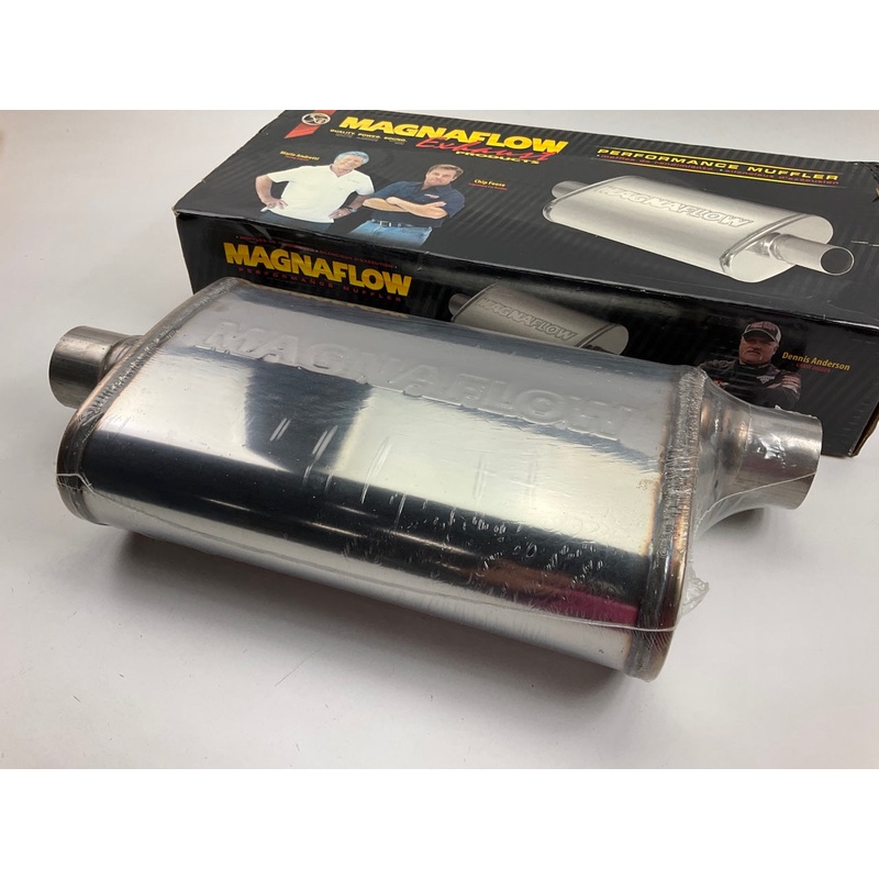 Magnaflow 14325 Performance Stainless Muffler 2-1/4'' Center Intlet, Offset Out.