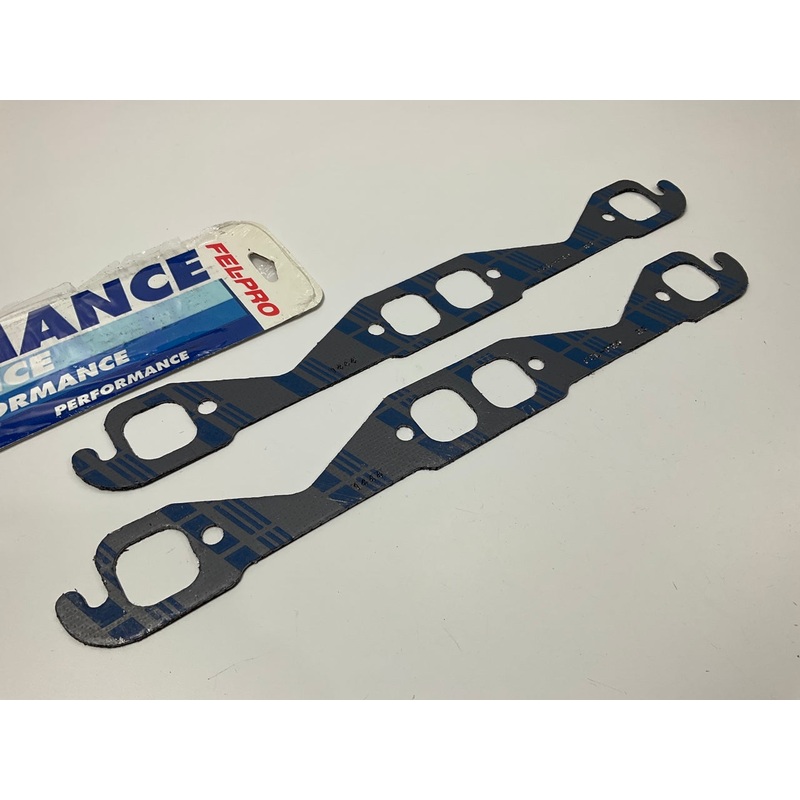 FEL-PRO 1444 Exhaust Manifold Gasket Set Small Black Chevy SBC Stock Port Size