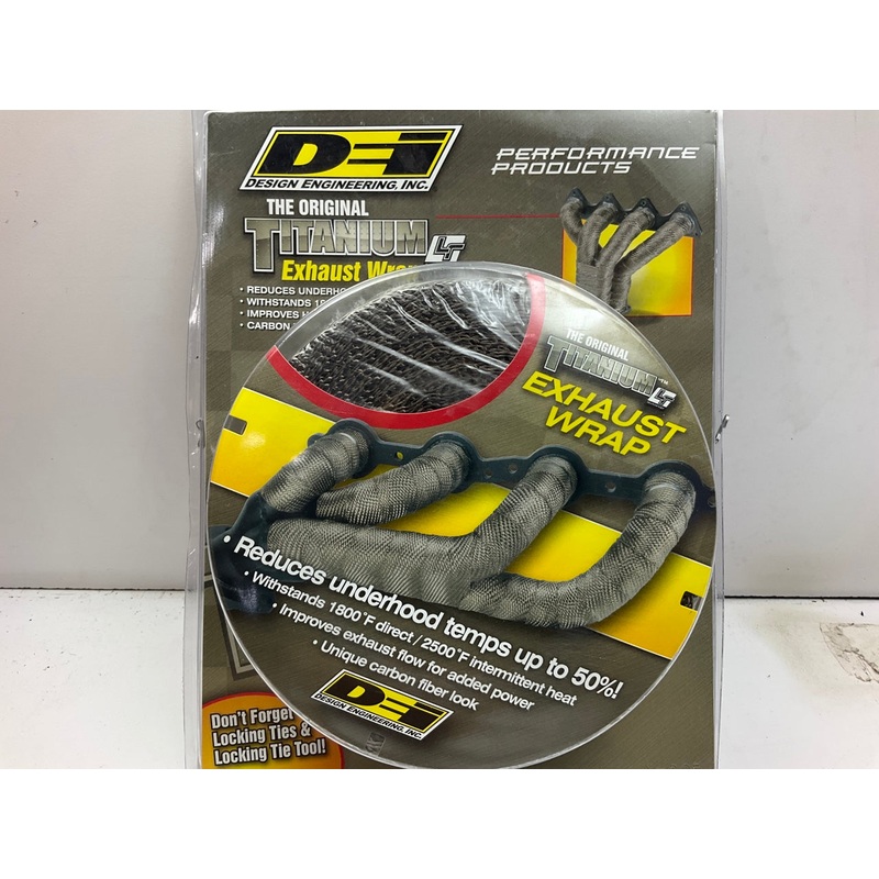 DEI 010127 Titanium Exhaust Header Pipe Heat Wrap 2'' X 50' Roll 2500F