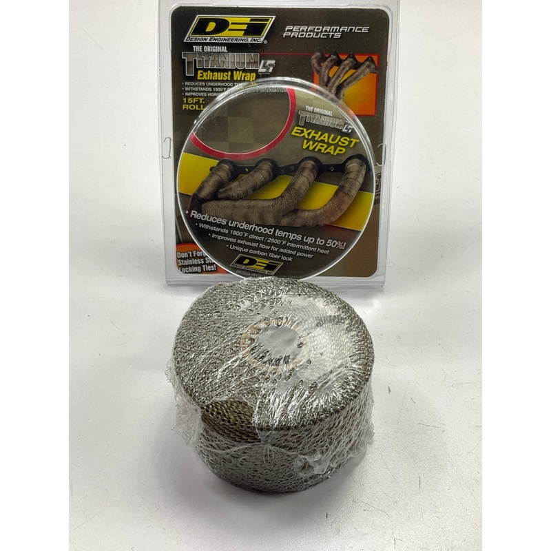 DEI 010129 Titanium Exhaust Header Pipe Heat Wrap 2'' X 15' Roll 2500F, Hi Temp
