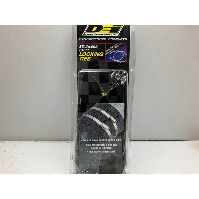 DEI 010202 Stainless-Steel Locking Ties - 14'' 4-Pack