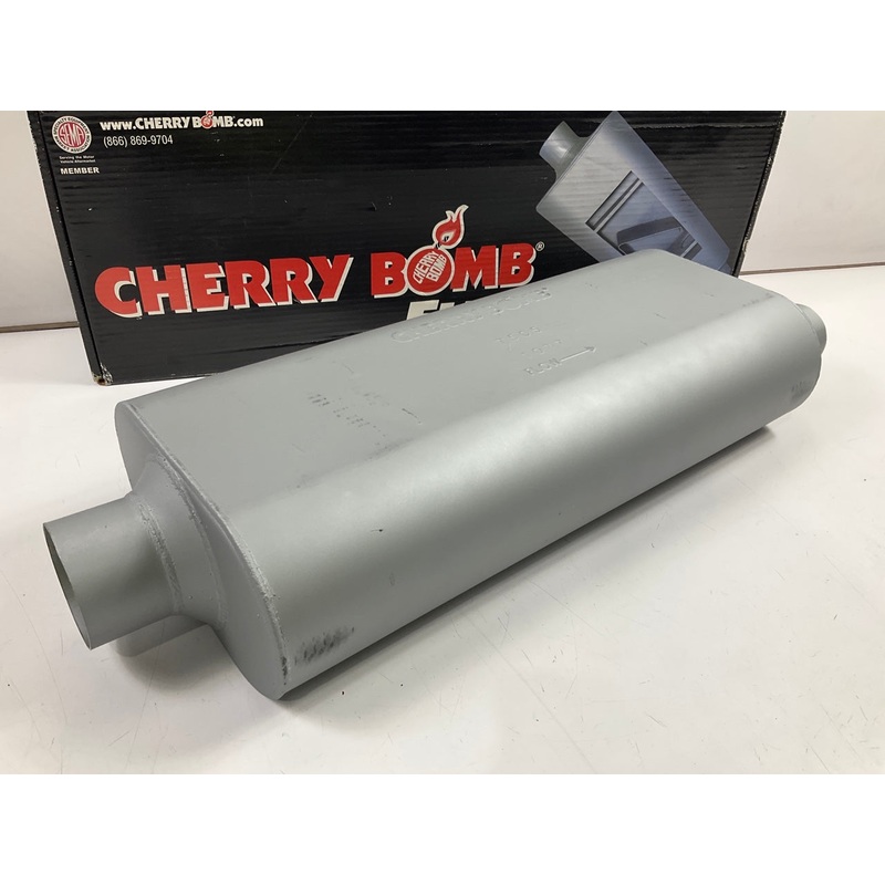 Cherry Bomb 7505 Elite Muffler -  Center 3'' Intlet,  Dual 2.5'' Outlet, 28'' Long