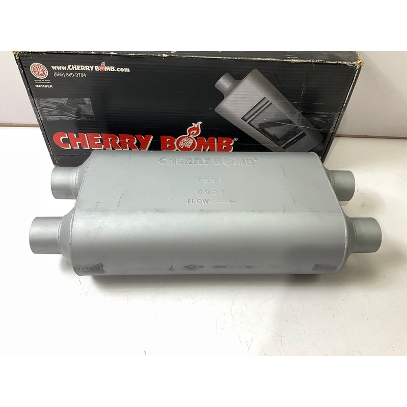 Cherry Bomb 7553 Elite 2.250'' Dual Inlet & Outlet Steel Muffler - MADE IN USA
