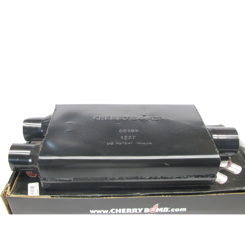 Cherry Bomb 88109 Vortex Muffler 3'' Center ID, 2.5'' Dual OD, 16'' Length