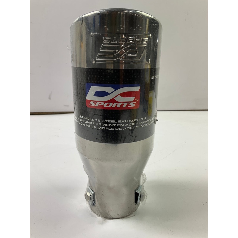 DC Sport EX1012 Performance Bolt-On Resonated Muffler Slant Tip, For 1.5-2'' Pipe