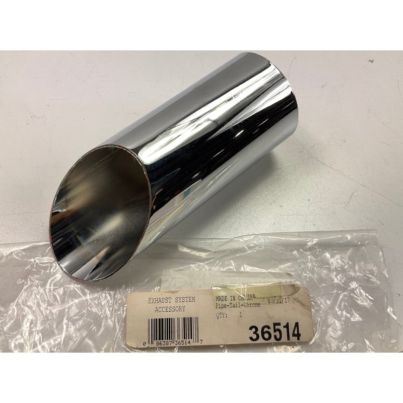 Walker 36514  2-1/8 Inch Inlet Round Exhaust Pipe Tip, Chrome Plated