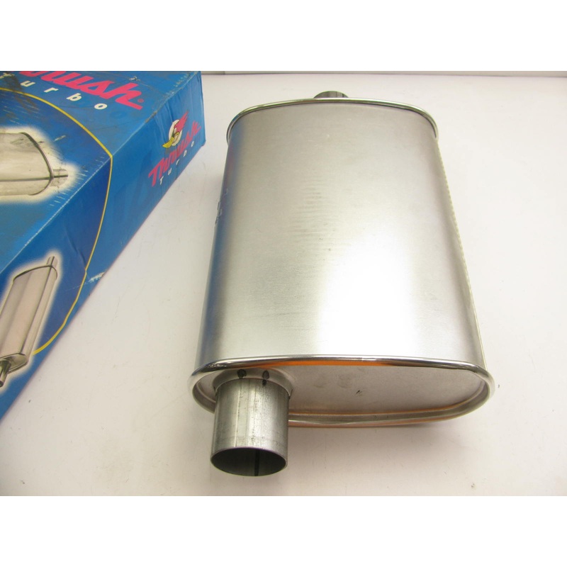 Thrush 17713 Universal Exhaust Muffler 4.25'' X 9.75'' Oval 2.25'' Inlet/Outlet