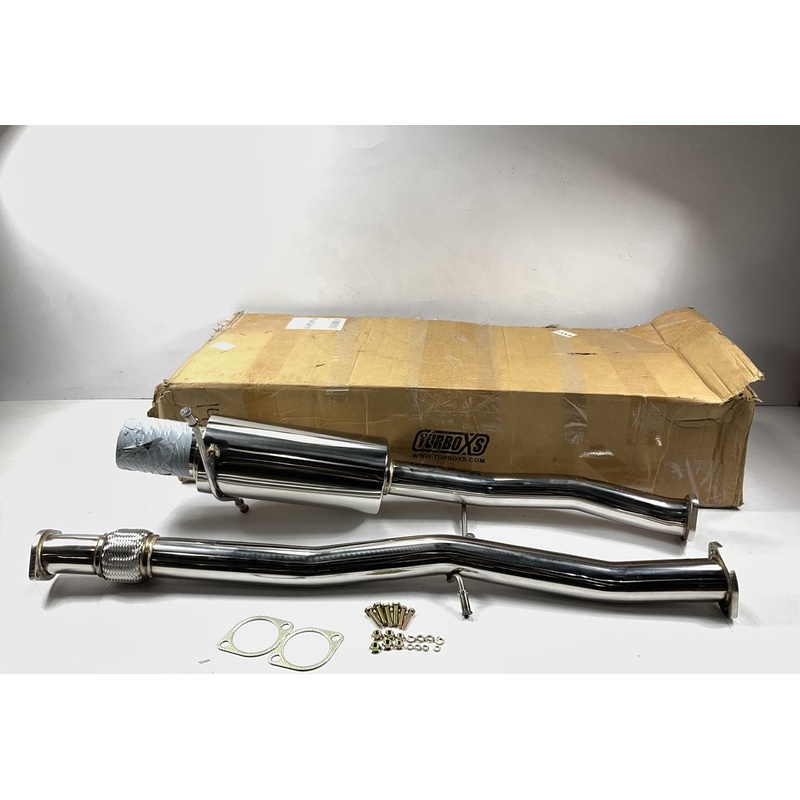 Turbo XS WS02-CBE-TI Exhaust Catback System W/ Blued Tip For 02-07 WRX-Sti