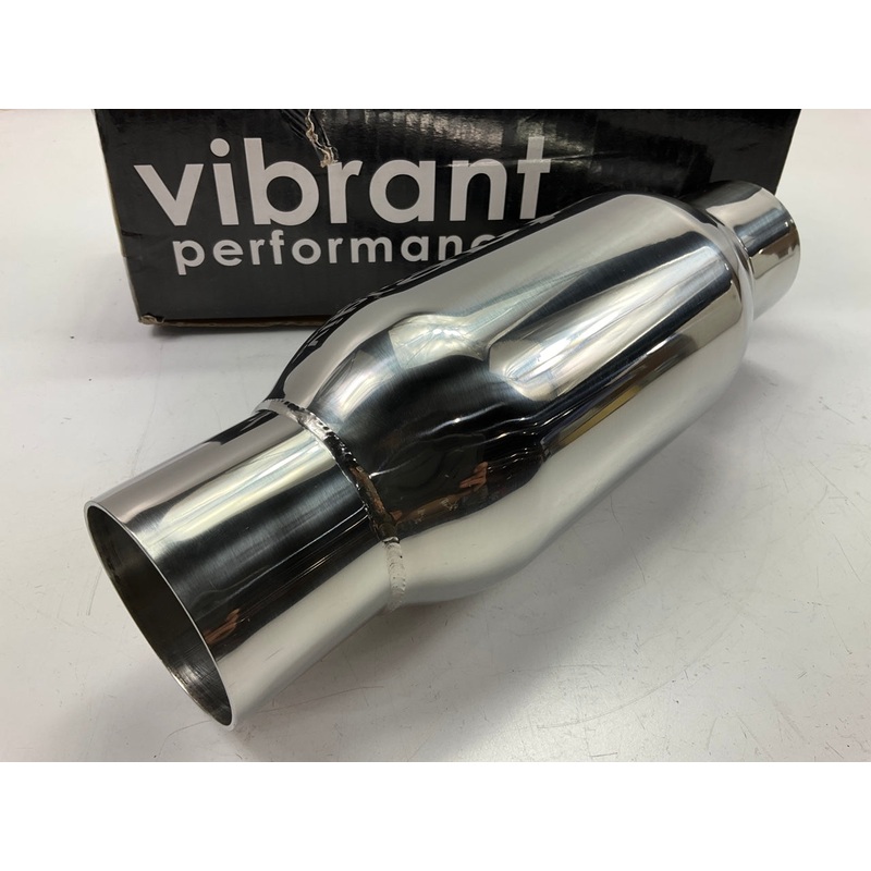 Vibrant 1792 Bottle Style Exhaust Resonator 2.5'' Inlet / Outlet X 12'' Long
