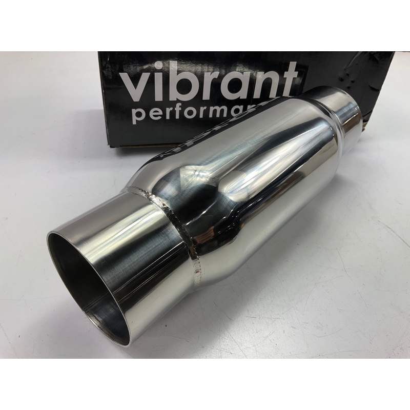 Vibrant 1794 Stainless Steel Bottle Style Resonator, 3'' Inlet/Outlet X 12'' Long