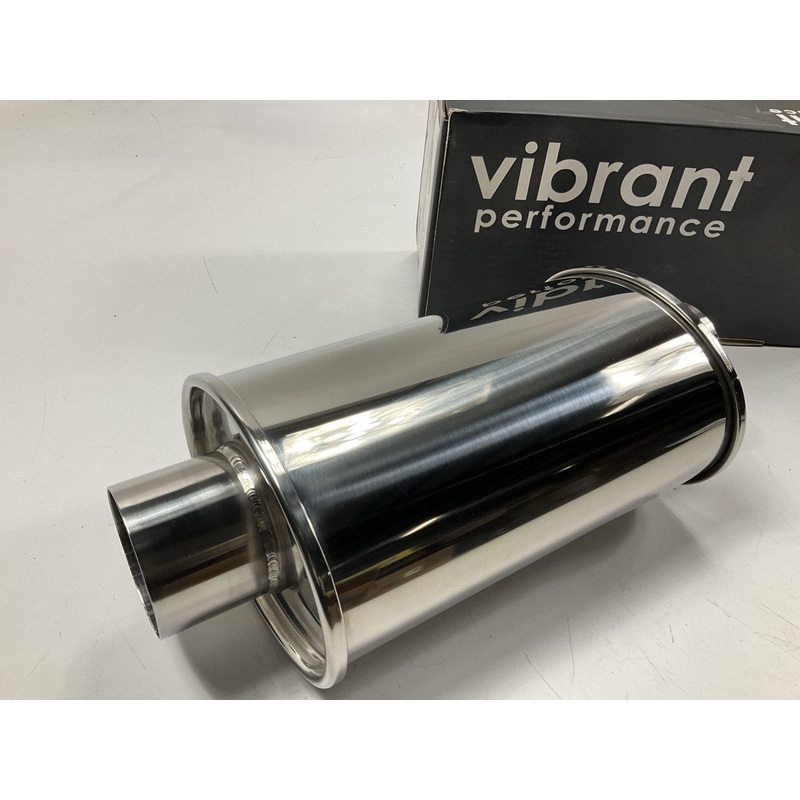 Vibrant Performance 1141 2.5'' Ultra Quiet Resonator, Stainless Steel, 14'' Long