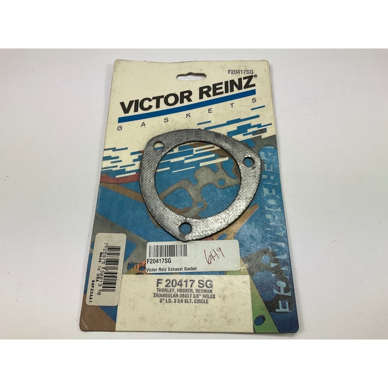 Victor Reinz F20417SG Exhaust Header Gasket Thorley, Hooker, Hedman 3'' I.D.