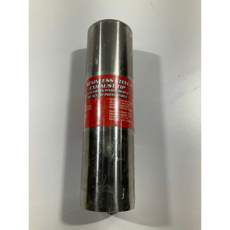 Pilot PM-5122 Stainless Exhaust Tip 2'', Outlet, 2'' Inlet, For 1.25''-1.75''