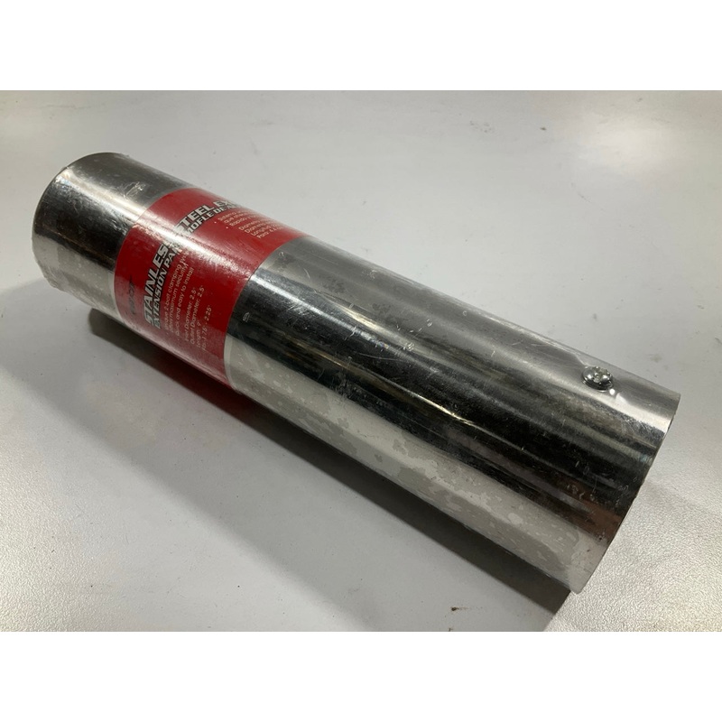 Pilot PM-5125 Stainless Steel Exhaust Tip,Straight, 9''x2.5''x2.5'' For 1.75''-2.25''