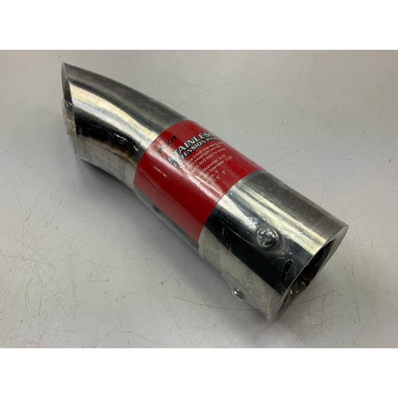 Pilot PM-5128 Stainless Steel Exhaust Tip, 9''x2.25''x2.25'',  For 1.5''-2''