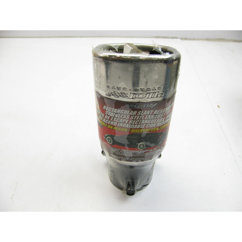 Pilot PM-554 Stainless Bolt-On Exhaust Tip Rectangular Slant Resonated 3 X 2-3/4