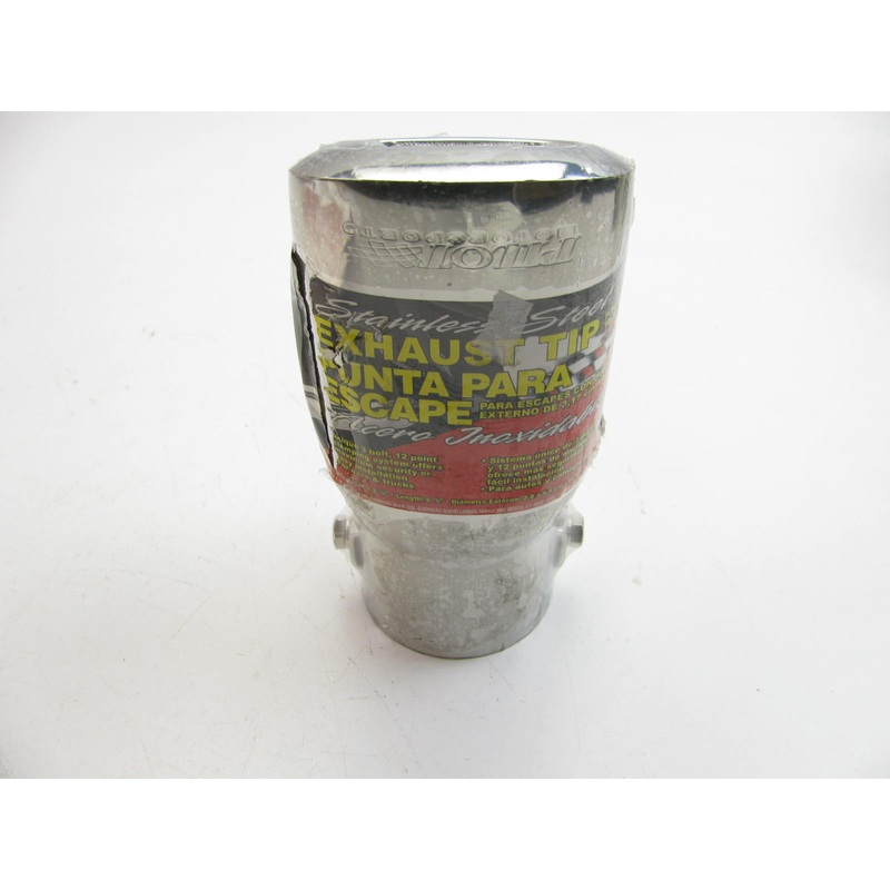 Pilot PM-572A Universal Squared Rolled Exhaust Tip - 2-1/4'' Diameter X 6'' Long