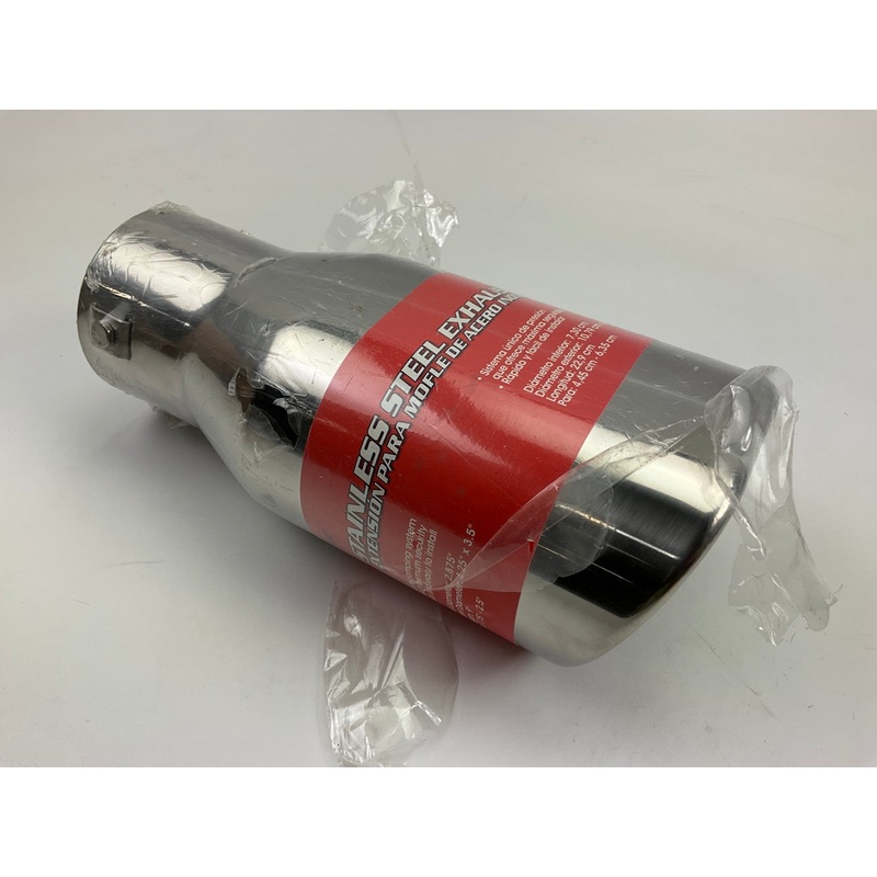 Pilot PM1050 9'' Oval Outlet Stainless Steel Exhaust Tip For 1.75''- 2.5'' Pipe