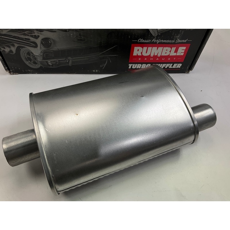 Rumble R27702 2'' Offset Inlet, 2'' Center Outlet Performance Muffler