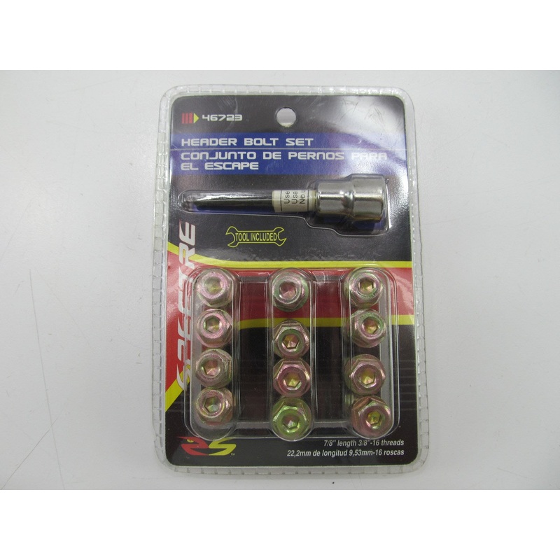 Spectre 46723 Exhaust Header Bolt Set Kit, 12 Pcs 3/8-16 X 7/8''
