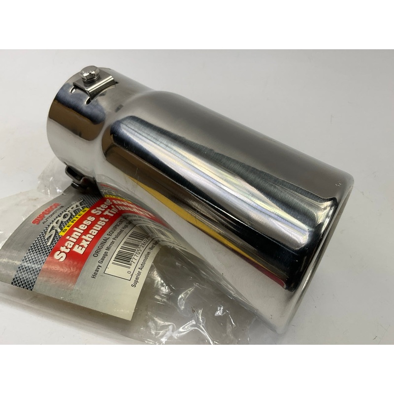 Superior 26-6202 Slant Bolt-On Exhaust Tip 3'' For 1-3/4''-2-1/2 Pipe, Stainless