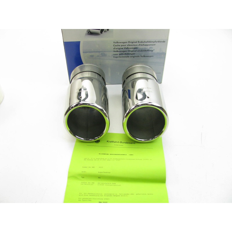 NEW GENUINE OEM Vw Audi 000071910 Dual Exhaust Tips Chrome