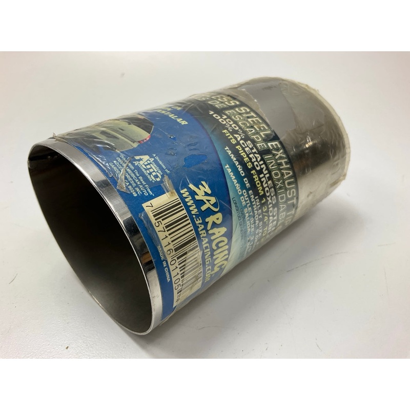 3A Racing 62-1105 Stainless Steel Exhaust Tip, 2'' Inlet, 3-1/8'' Outlet