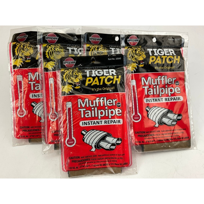 (5) Versachem 10340 Tiger Patch Muffler & Tailpipe Instant Repair Wrap - 3''x44''
