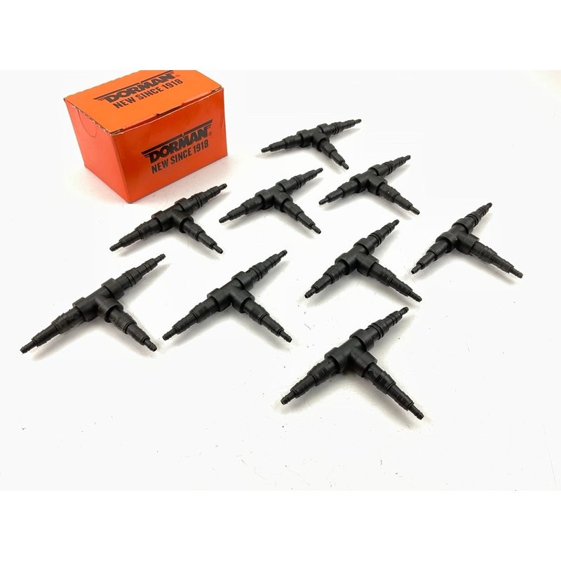9 Pcs - Dorman 493-011 1/8'' Or 1/4'' Or 3/8'' Hard Vacuum Tubing Tee Connectors