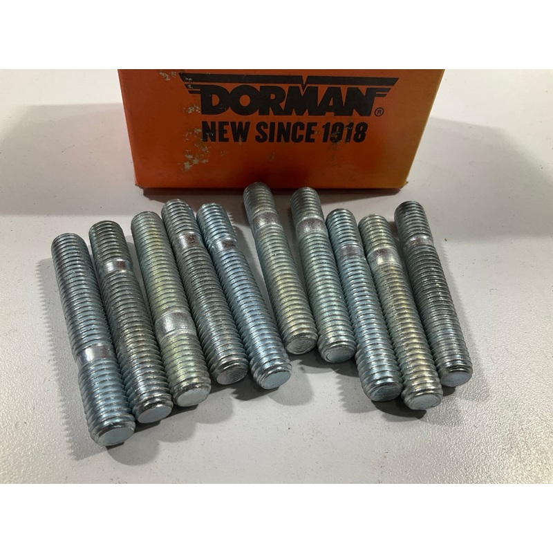 (10) Dorman 675-576 Exhaust Flange Double-Ended Studs M10-1.50  40mm, 16mm