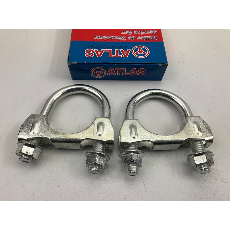 (2) Atlas MC7112 1.5'' Exhaust U-bolt Clamps, 1-1/2''