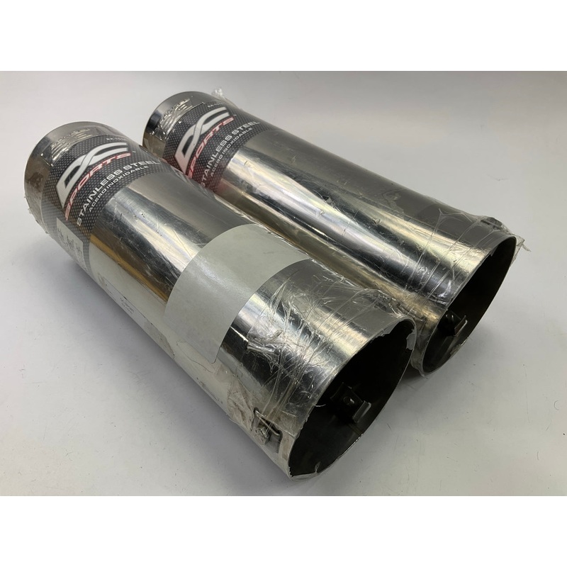 (2) DC Sports EX1016 Universal Stainless Steel Bolt-on Exhaust Tips, 4.5'' Out