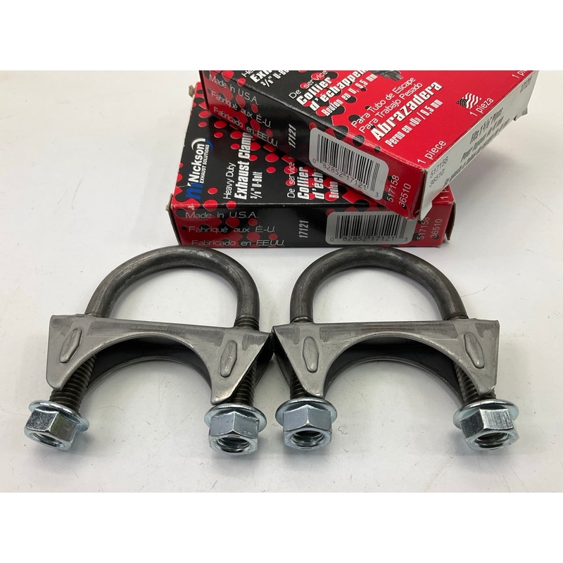 (2) Nickson 17121 Heavy Duty Exhaust Clamp 1-5/8'', 3/8'' U-Bolt