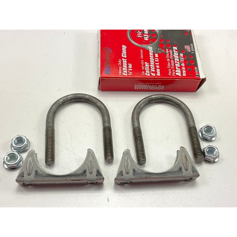 (2) Nickson 17122 Heavy Duty Exhaust Clamp - 1-3/4'', 3/8'' U-Bolt